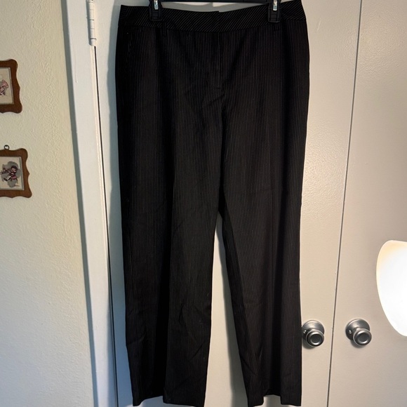 Black Pinstripe Pants - Picture 1 of 5